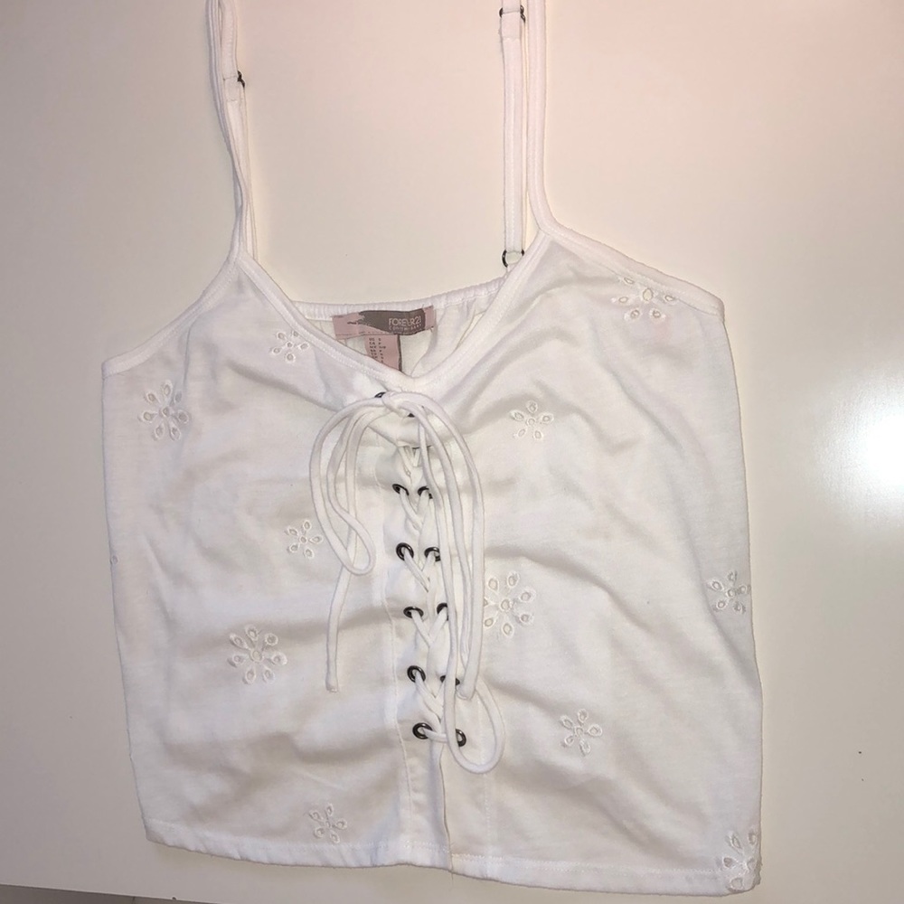 White crop top